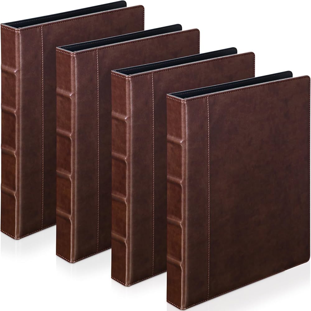 Amazon.com : Yexiya 4 Pcs Vintage Hardback 3 Ring Binder